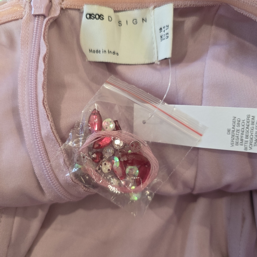 NWT ASOS Pink Embelished Dress - Picture 8 of 9